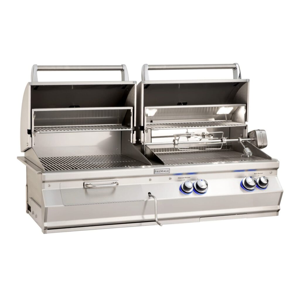 fire magic Aurora A830i Gas Charcoal Combo Built-In Grill